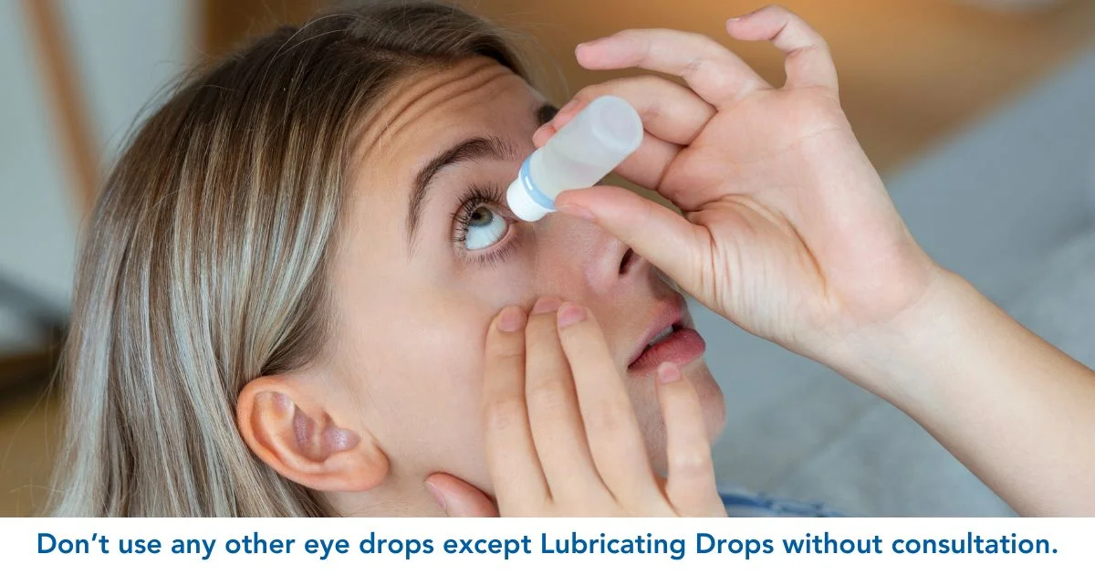 Lubricating eye drops